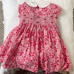 Trotters Rosie smocked dress redrose
